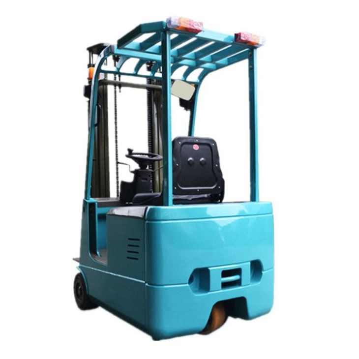 Chariot élévateur électrique à mât rétractable avec empattement réglable